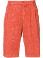 Etro Paisley Chino Shorts - Yellow & Orange