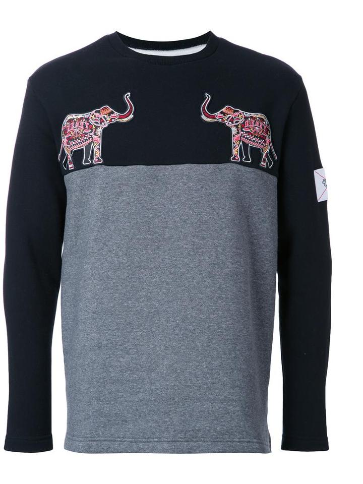 Yoshio Kubo Elephant Patch Sweatshirt, Men's, Size: 2, Black, Cotton