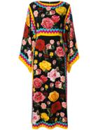 Dolce & Gabbana Rose Scarf Print Maxi Dress - Multicolour