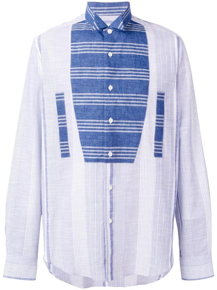 Loewe Contrasting Panel Shirt - Blue