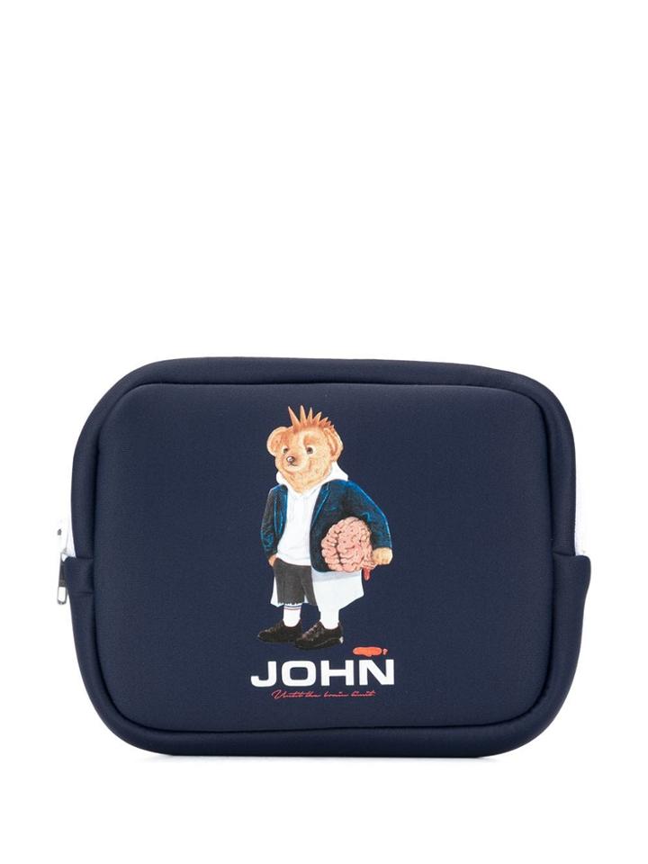Johnundercover Graphic Clutch Bag - Blue