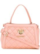 Love Moschino Small Quilted Tote, Women's, Pink/purple