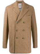 Eleventy Double-breasted Peacoat - Brown