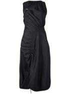 Versace - Asymmetric Dress - Women - Silk/nylon/spandex/elastane - 38, Black, Silk/nylon/spandex/elastane