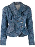 Vivienne Westwood Vintage Floral Print Denim Jacket - Blue