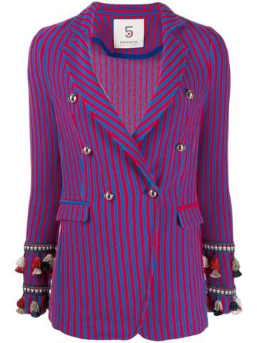 5 Progress Striped Blazer - Blue
