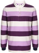 Kent & Curwen Striped Pattern Polo Shirt - Purple