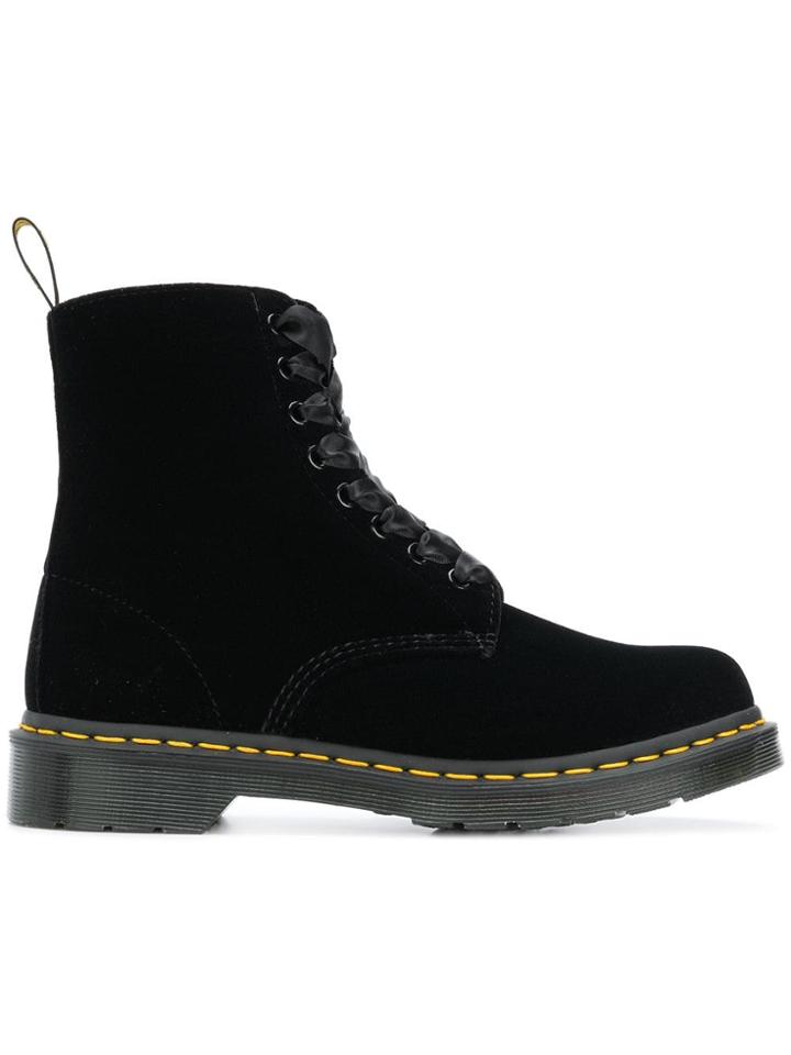 Dr. Martens Velvet Ankle Boots - Black