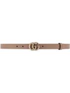 Gucci Pearl Double G Buckle Belt - Neutrals