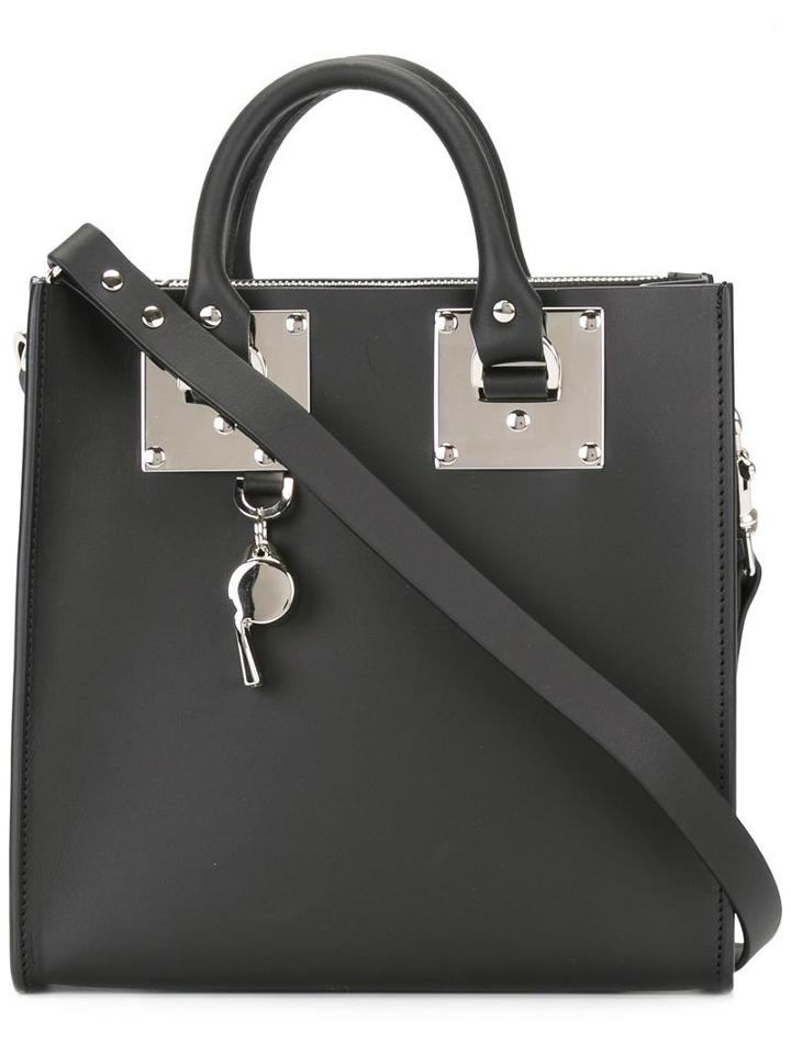 Sophie Hulme Square Albion Tote, Women's, Black, Calf Leather