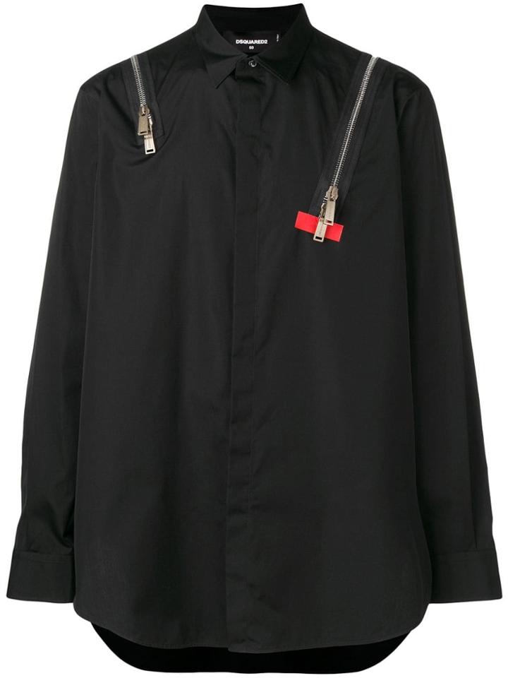 Dsquared2 Zip Detail Shirt - Black