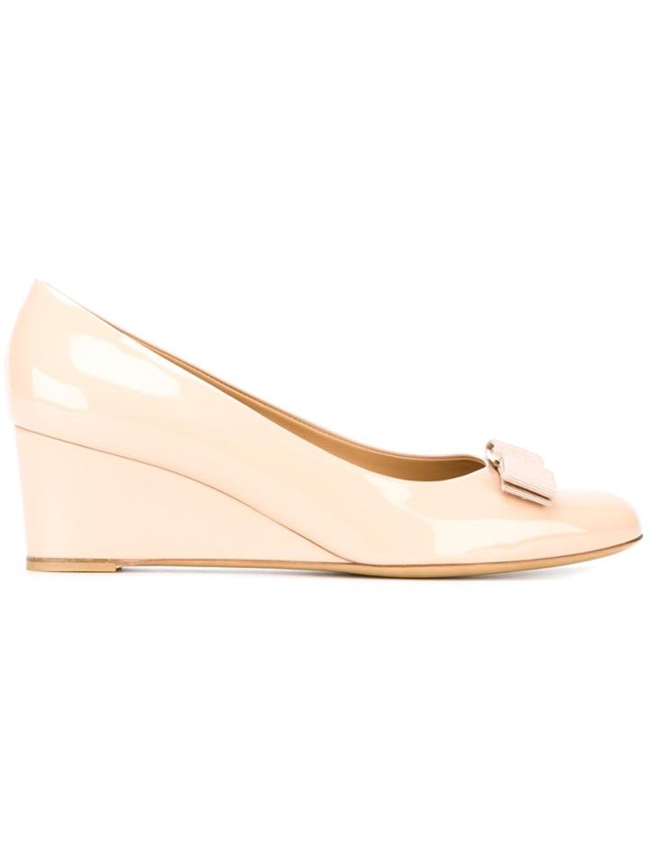 Salvatore Ferragamo 'mirabel' Wedge Pumps - Pink & Purple