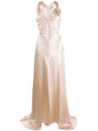 Philosophy Di Lorenzo Serafini Flared Satin Gown - Pink