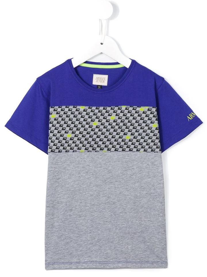 Armani Junior Monogram Print T-shirt