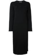 Mcq Alexander Mcqueen Embroidered Logo Sweatshirt Dress, Women's, Size: Small, Black, Cotton