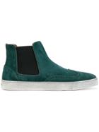 Santoni Brogue Ankle Boots - Green
