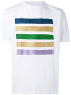 Palm Angels - Glitter Stripe T-shirt - Men - Cotton - L, White, Cotton