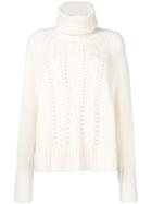 Ermanno Scervino Ribbed Chunky Knitted Jumper - White