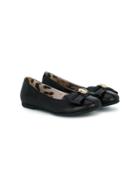 Roberto Cavalli Kids Bow Detail Ballerinas - Black