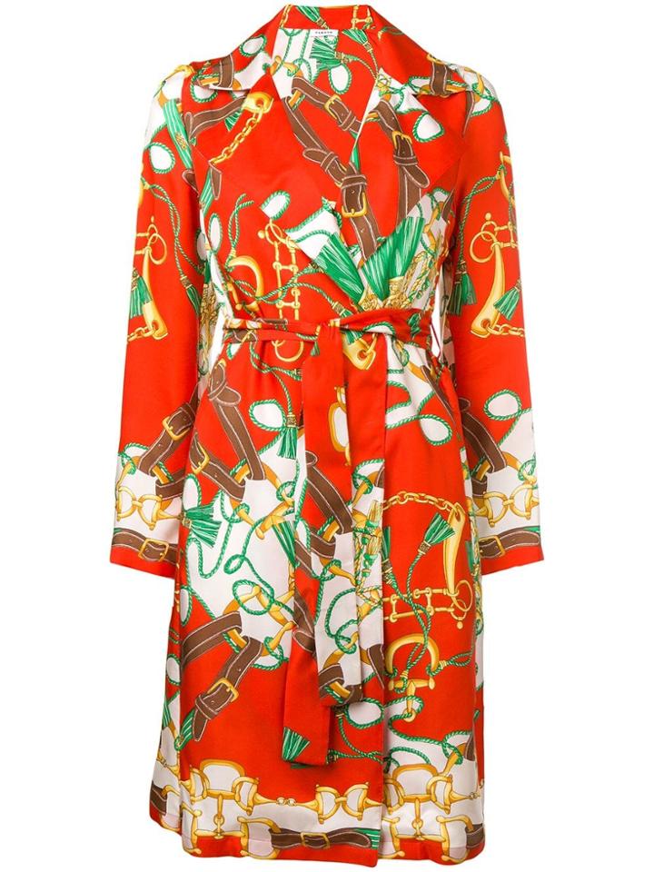 P.a.r.o.s.h. Floral Print Coat - Orange