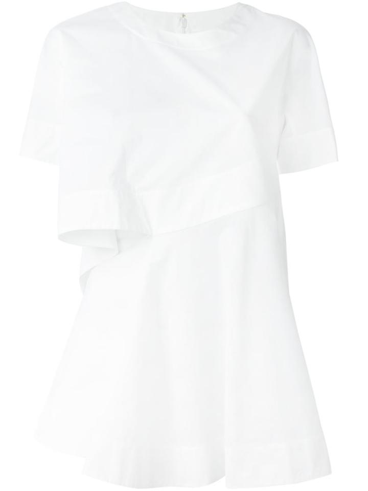 Marni Asymmetric Top, Women's, Size: 44, White, Cotton