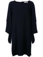 Chloé - Square Neck Shift Dress - Women - Silk/acetate/viscose - 42, Black, Silk/acetate/viscose