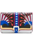 Paula Cademartori Peacock Print Shoulder Bag