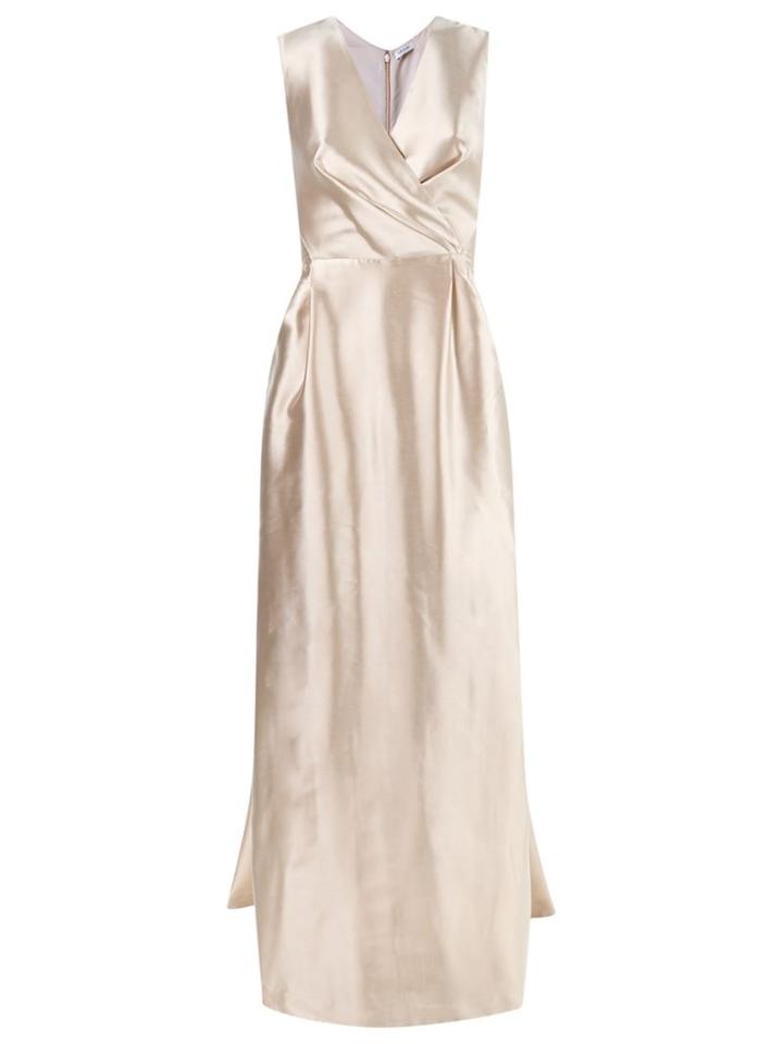 Tufi Duek Sleeveless Gown, Women's, Size: 38, White, Silk/acetate