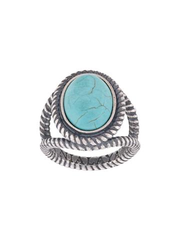 Nialaya Jewelry Turquoise Ring - Silver