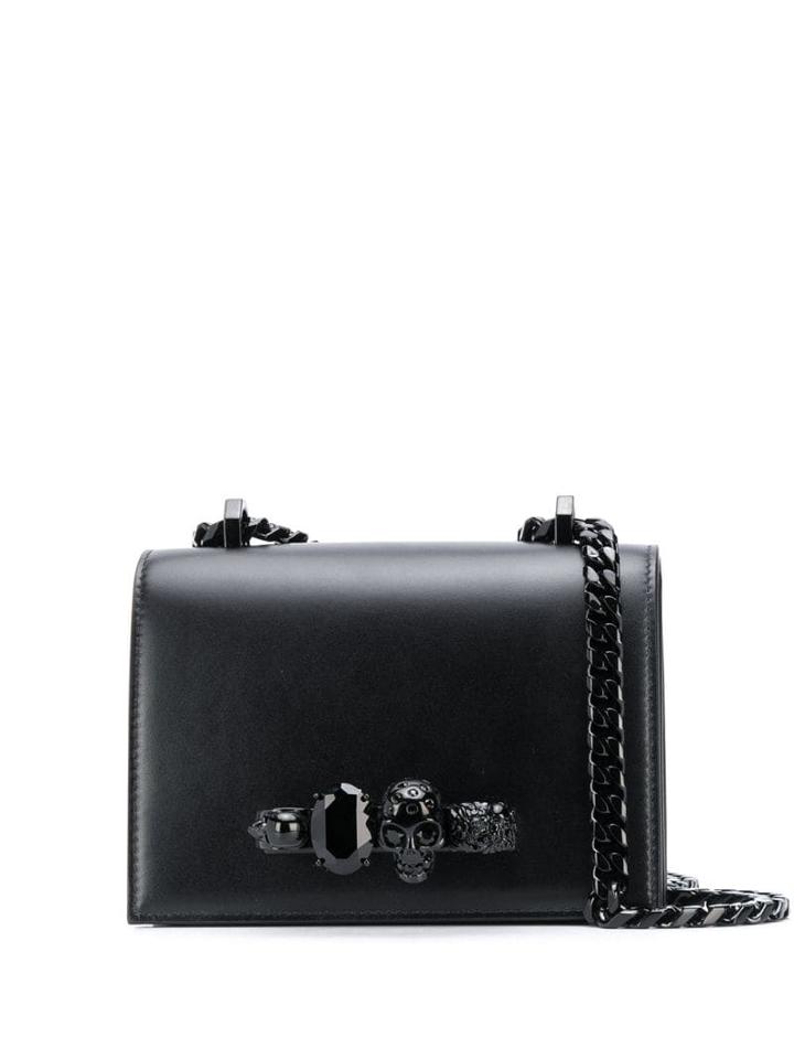Alexander Mcqueen Skull Knuckle Duster Cross Body Bag - Black