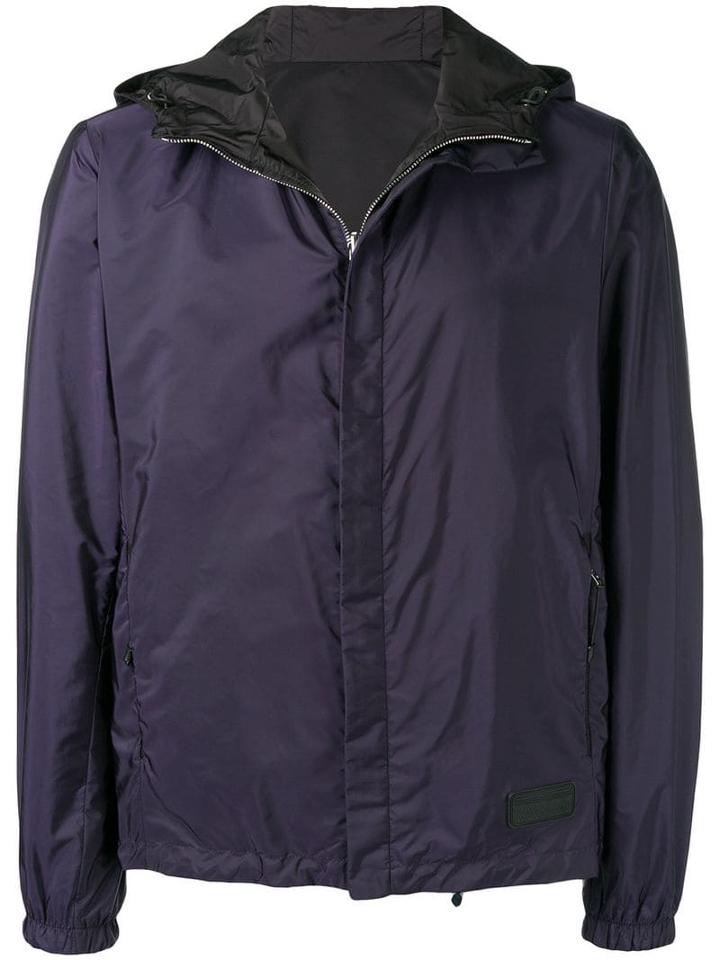 Prada Zip-up Hooded Jacket - Black