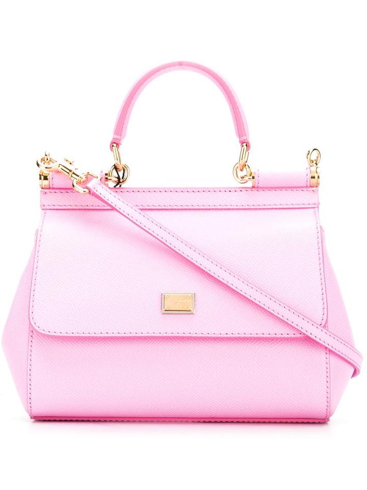Dolce & Gabbana - Small Sicily Tote - Women - Leather - One Size, Women's, Pink/purple, Leather