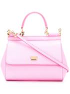 Dolce & Gabbana - Small Sicily Tote - Women - Leather - One Size, Women's, Pink/purple, Leather