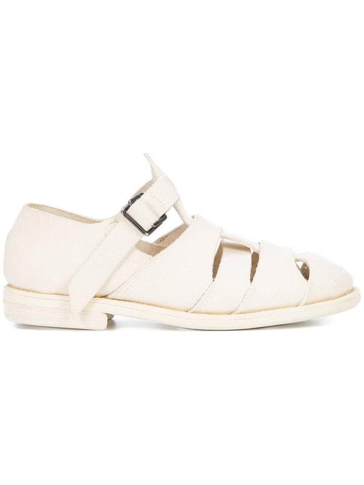 Guidi Perforated Sandals - White
