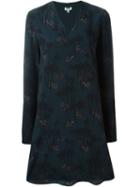 Kenzo 'bamboo Tiger' Dress, Women's, Size: 38, Blue, Silk