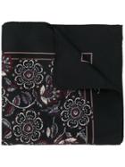 Dolce & Gabbana Floral Print Pocket Square - Black
