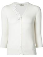 Fendi - Embroidered Cardigan - Women - Silk - 38, White, Silk