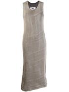 Mm6 Maison Margiela Ribbed Midi Dress - Neutrals