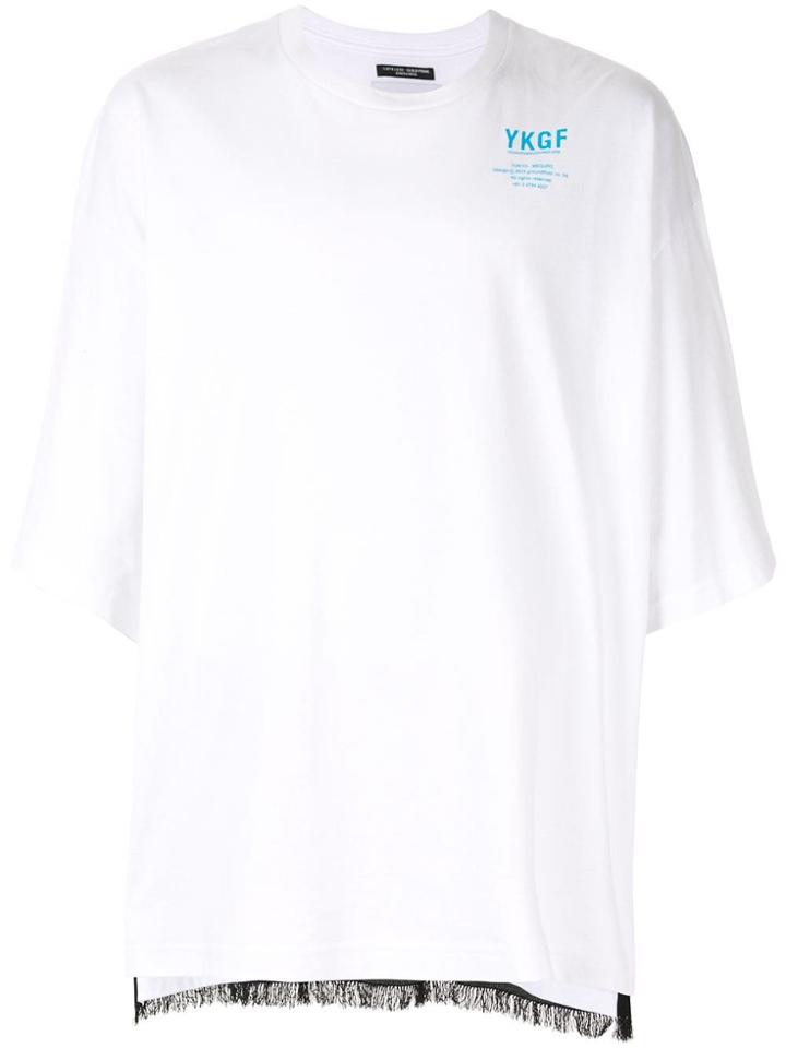 Yoshiokubo Fringed Hem T-shirt - White
