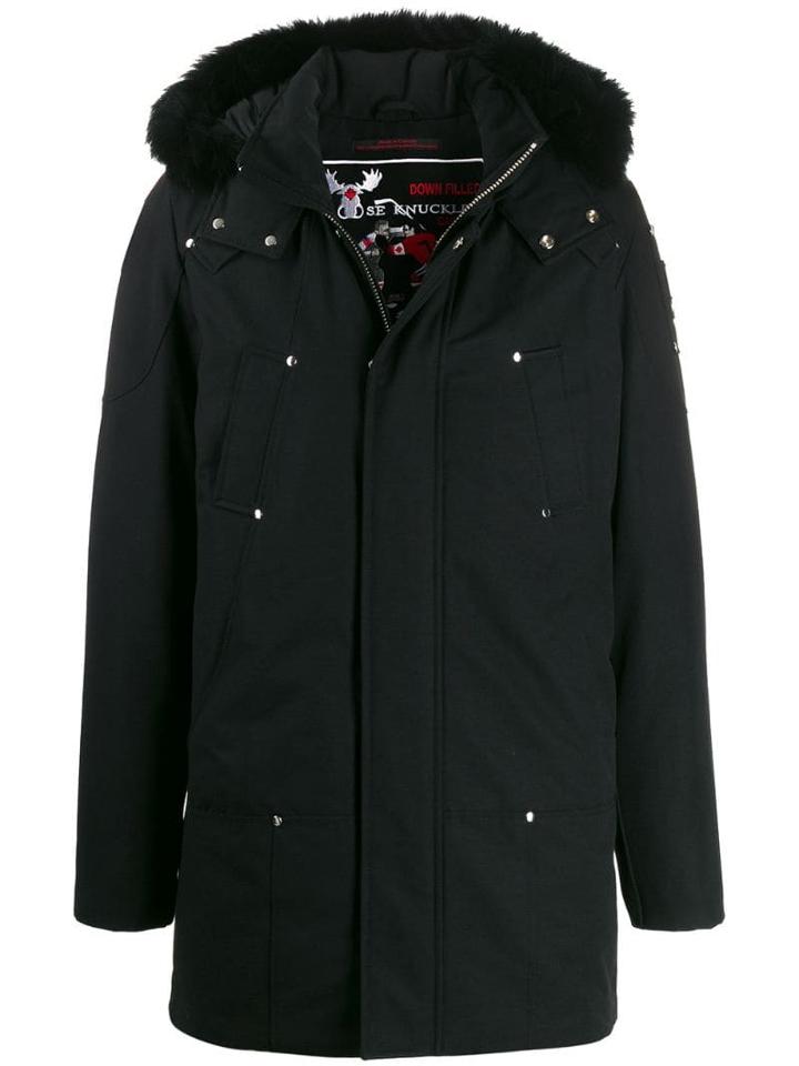 Moose Knuckles Stirling Padded Parka Coat - Black