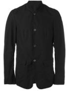 Poème Bohémien High Neck Blazer, Men's, Size: 52, Black, Cotton/linen/flax