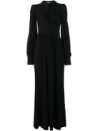Alexander Mcqueen Long Wrap Dress - Black