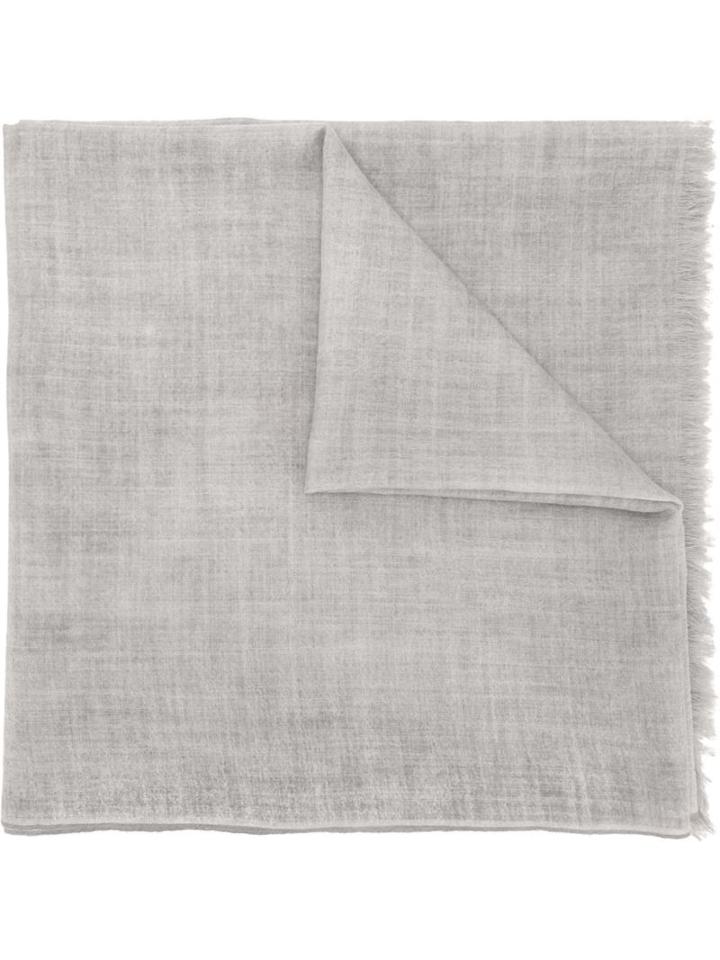 Eleventy Frayed Canvas Scarf, Men's, Nude/neutrals, Silk/cashmere/wool