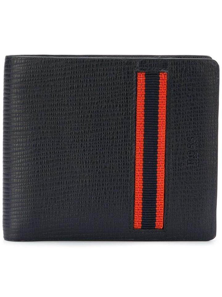 Boss Hugo Boss Stripe Detail Bifold Wallet - Blue