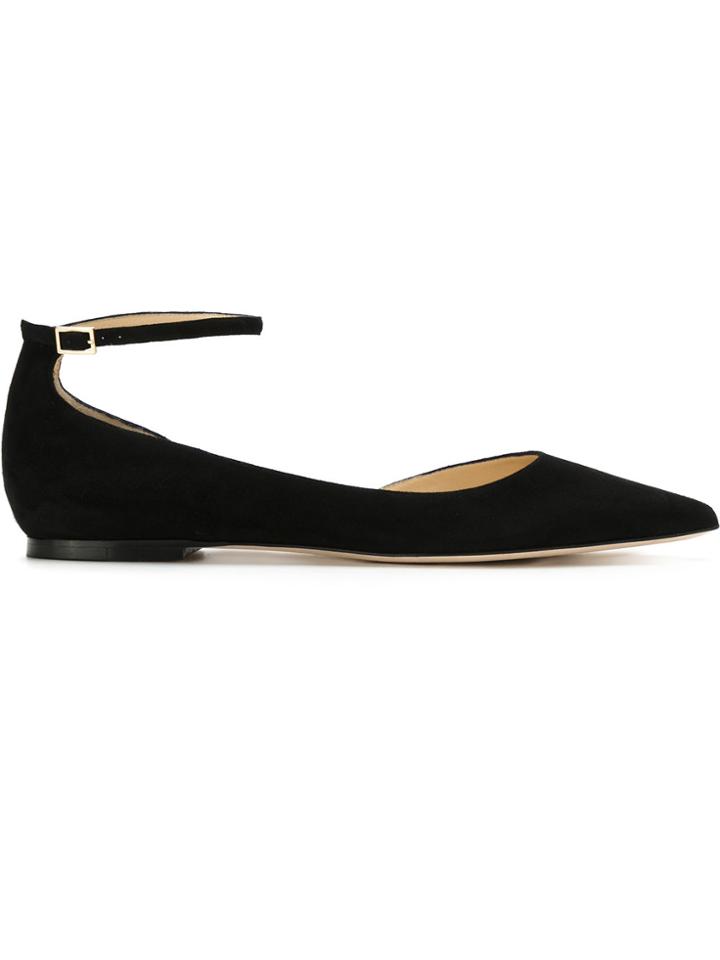 Jimmy Choo Lucy Pointed Flats - Black