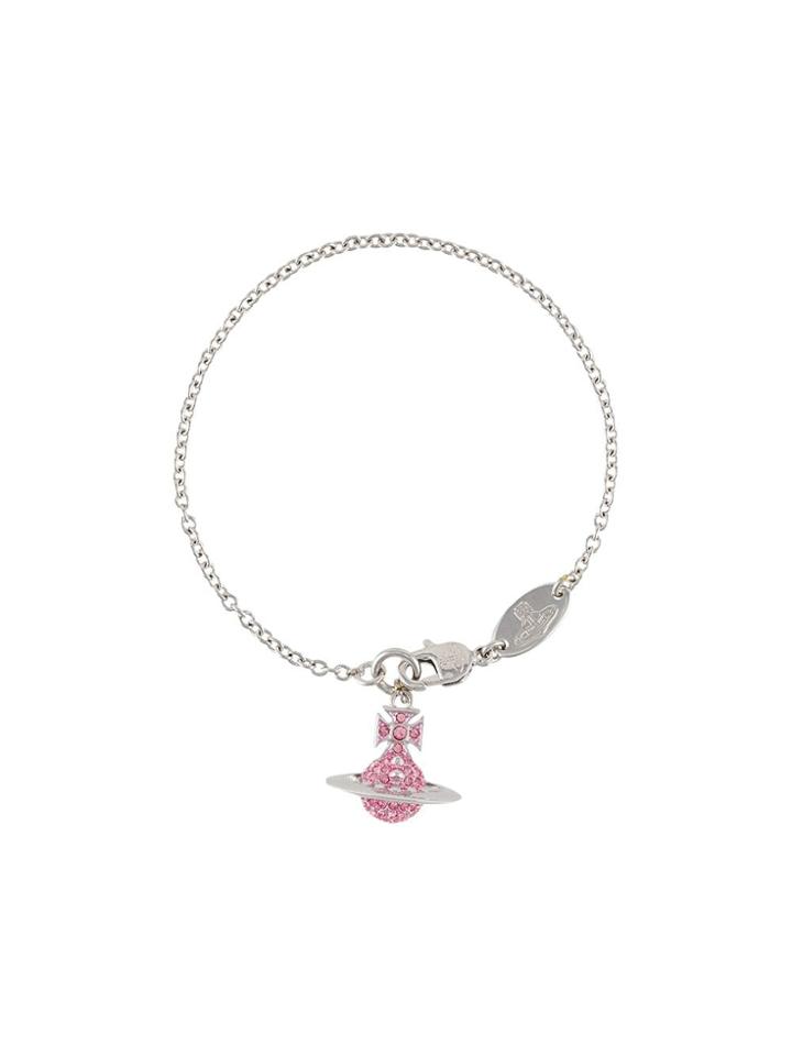 Vivienne Westwood Orb Logo Pendant Bracelet - Silver
