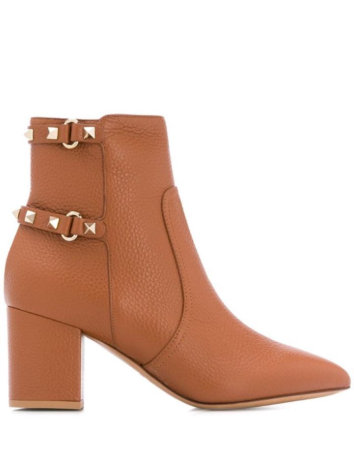 Valentino Valentino Garavani Rockstud 65 Boots - Brown