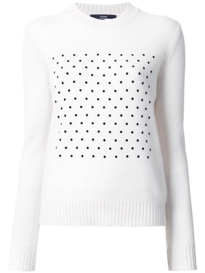 Steffen Schraut Round Neck Jumper, Women's, Size: 36, White, Cashmere