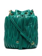 Miu Miu Metelassé Bucket Bag - Green