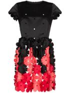 Paskal 3d Flower Mini Dress - Black